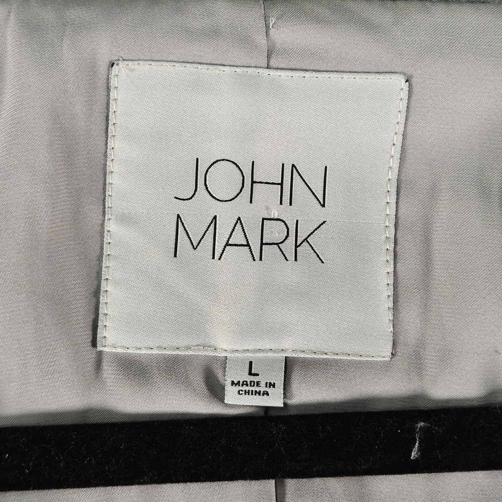 John Mark Cardigan Womens L Beige Gray Sheer Panel Lightweight Officecore Preppy - Picture 5 of 13